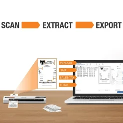 Portable Scanners<Epson RapidReceipt RR-70W Wireless Portable Document Scanner, White/Black (B11B253205)