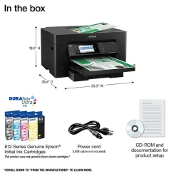 Color Printers<Epson WorkForce Pro 7820 Wireless Color Inkjet Printer, All-In-One, Print, Scan, Copy, Fax (9472530)