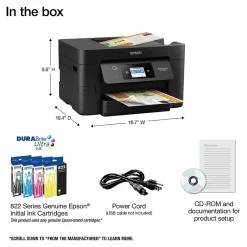 Instant Photo Printers<Epson WorkForce Pro WF-3820 Wireless Color Inkjet Printer, All-In-One, Print, Scan, Copy, Fax (9472526)
