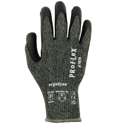 Work Gloves<Ergodyne ProFlex 7070 Nitrile Coated Cut-Resistant Gloves, ANSI A7, Heat Resistant, Green, Large, 12 Pair (18034)
