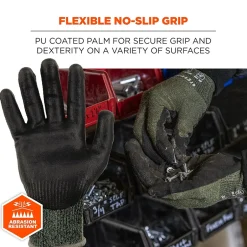 Work Gloves<Ergodyne ProFlex 7070 Nitrile Coated Cut-Resistant Gloves, ANSI A7, Heat Resistant, Green, XXL, 12 Pair (18036)