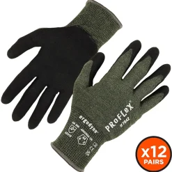 Work Gloves<Ergodyne ProFlex 7042 Nitrile Coated Cut-Resistant Gloves, ANSI A4, Heat Resistant, Green, Medium, 12 Pair (10333)