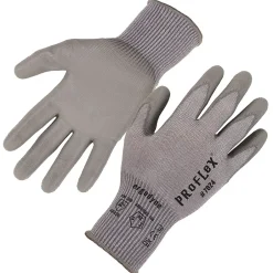 Work Gloves<Ergodyne ProFlex 7024 PU Coated Cut-Resistant Gloves, ANSI A2, Gray, Medium, 1 Pair (10403)