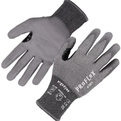 Work Gloves<Ergodyne ProFlex 7071 PU Coated Cut-Resistant Gloves, ANSI A7, Gray, XXL, 1 Pair (18076)