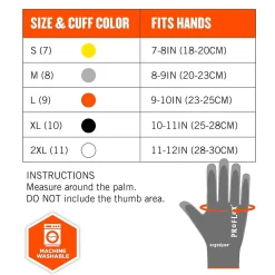 Work Gloves<Ergodyne ProFlex 7044 PU Coated Cut-Resistant Gloves, ANSI A4, Gray, Large, 1 Pair (10494)