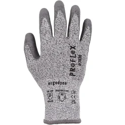 Work Gloves<Ergodyne ProFlex 7030 PU Coated Cut-Resistant Gloves, ANSI A3, Gray, Large, 1 Pair (10464)