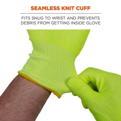 Work Gloves<Ergodyne ProFlex 7040 Seamless Knit Cut Resistant Gloves, Food Safe, ANSI A4, Lime, Large, 1 Pair (18014)