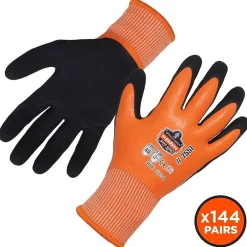 Work Gloves<Ergodyne ProFlex 7551 Waterproof Cut-Resistant Winter Work Gloves, ANSI A5, Orange, XL, 144 Pairs (17995)