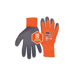 Work Gloves<Ergodyne ProFlex 7401 Winter Work Gloves, Fleece Lined, Latex Coated Palm, 13 Gauge, A5 Cut Level, Orange, XL, 12/Pack