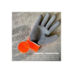 Work Gloves<Ergodyne ProFlex 7401 Winter Work Gloves, Fleece Lined, Latex Coated Palm, 13 Gauge, A5 Cut Level, Orange, XL, 12/Pack