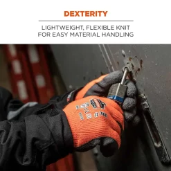 Work Gloves<Ergodyne ProFlex 7401 Winter Work Gloves, Fleece Lined, Latex Coated Palm, Orange, Large, 144 Pairs (17894)