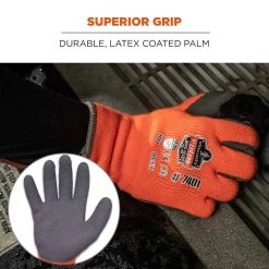 Work Gloves<Ergodyne ProFlex 7401 Winter Work Gloves, Fleece Lined, Latex Coated Palm, Orange, Large, 144 Pairs (17894)