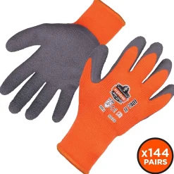 Work Gloves<Ergodyne ProFlex 7401 Winter Work Gloves, Fleece Lined, Latex Coated Palm, Orange, Large, 144 Pairs (17894)