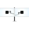 Ergotron LX Adjustable Dual Stacking Arm Tall Pole Desk Mount, 40" Screen Support, Polished Aluminum (45-549-026)* Monitor Mounts & Stands