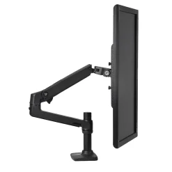 Ergotron LX Desk Adjustable Single Arm 2-Piece Clamp & Grommet Mount, 34" Screen Support, Black (45-241-224)* Monitor Mounts & Stands