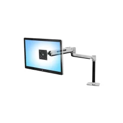 Ergotron LX Sit-Stand Desk Arm Adjustable Monitor, Up to 42", Polished Aluminum (45-360-026)* Monitor Mounts & Stands