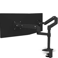 Ergotron LX Wall Adjustable Dual Arm Mount, 24" Screen Support, Black (45-492-224)* Monitor Mounts & Stands