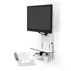 Ergotron StyleView Sit-Stand Adjustable Single Arm Vertical Lift, Patient Room Mount, 24" Screen Support, White (61-080-062)* Monitor Mounts & Stands