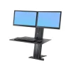 WorkFit-SR 33-407-085 24" Dual Monitor Sit-Stand Desktop Workstation Standing Desks