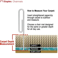 Clearance E.S. Robbins Anchormat Carpet Chair Mat, 46
