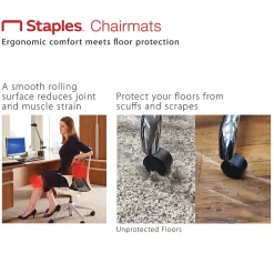 Hot E.S. Robbins Anchormat Chair Mat for Hard Floors, 46