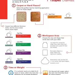 Hot E.S. Robbins Anchormat Chair Mat for Hard Floors, 46