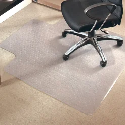 Clearance EverLife Carpet Chair Mat with Lip, 36" x 48'', Medium-Pile, Clear (122073) Chair Mats