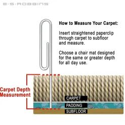 Hot Natural Origins Carpet Chair Mat with Lip, 36