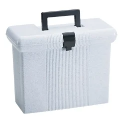 Pendaflex Esselte Portfile Plastic File Box w/ Hinged Lid, Letter Size, Granite (ESS41737) Discount