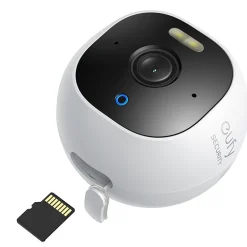 Security Cameras & Systems<eufy Indoor Wireless Pan and Tilt Security Camera, White (T8414J21)