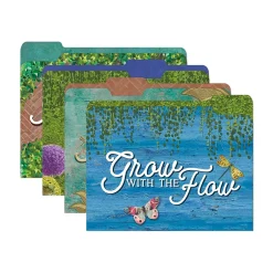 Eureka Curiosity Garden File Folders, 1-Tab, Assorted, Letter Size, 6/Bundle (EU-866450-6) Clearance