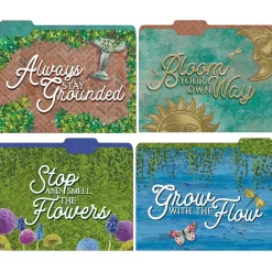 Eureka Curiosity Garden File Folders, 1-Tab, Assorted, Letter Size, 6/Bundle (EU-866450-6) Clearance