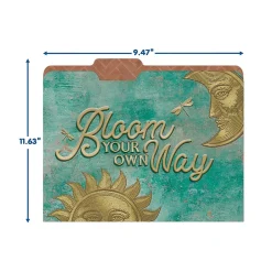 Eureka Curiosity Garden File Folders, 1-Tab, Assorted, Letter Size, 6/Bundle (EU-866450-6) Clearance