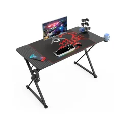 Sale Ergonomic 47" Computer Gaming Desk, Black (GD0072-BK) Computer Desks