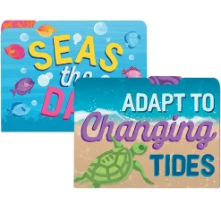 Eureka Seas the Day File Folder, 1-Tab, Letter/Legal Size, Multicolored, 4/Pack, 6 Packs/Bundle (EU-866455-6) Sale