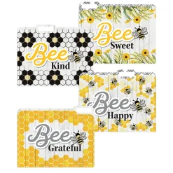 Eureka The Hive File Folders, Straight Cut, Letter Size, Assorted Colors, 4/Pack, 6 Packs/Bundle (EU-866447-6) Hot