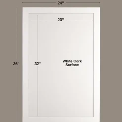Outlet Excello Global Products Cork Bulletin Board, White Frame, 3' x 2' (EGP-HD-0519) Bulletin