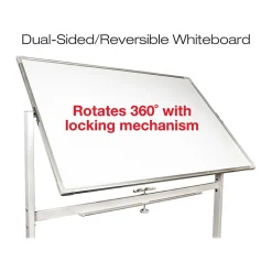 Online Dry-Erase Mobile Whiteboard, Aluminum Frame, 48" x 32" (EGP-HD-0066) Dry Erase