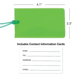 Excello Global Products Luggage Tag, Assorted Colors, 4/Pack (SPLS-TRVL-0002)