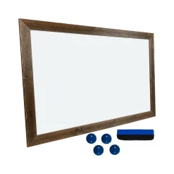 Online Magnetic Dry-Erase Whiteboard, Rustic Wood Frame, 3' x 2' (EGP-HD-0077) Dry Erase