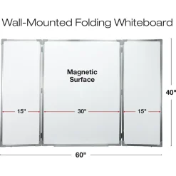 Online Magnetic Dry-Erase Folding Whiteboard, 40" x 60" (EGP-HD-0482) Dry Erase