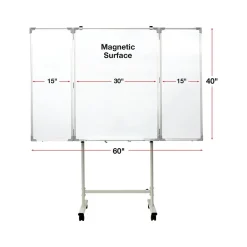 Best Magnetic Mobile Folding Dry-Erase Whiteboard, 40