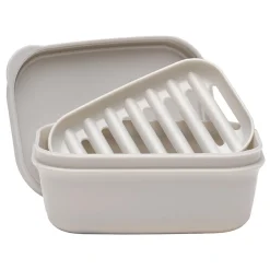 Excello Global Products Plastic Soap Dish, Light Gray (SPLS-TRVL-0010)