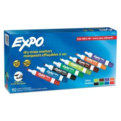 Expo Dry Erase Markers, Chisel Tip, Assorted, 192/Pack (2003995)