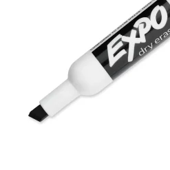 Expo Dry Erase Markers, Chisel Tip, Black, 4/Pack (80661) Outlet