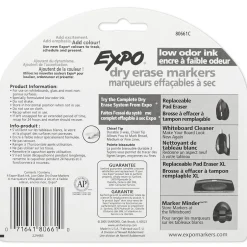Expo Dry Erase Markers, Chisel Tip, Black, 4/Pack (80661) Outlet