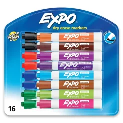 Expo Dry Erase Markers, Chisel Tip, Assorted, 16/Pack (81045) Assorted Colors Sale