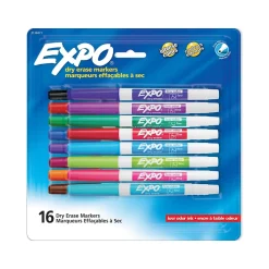 Expo Dry Erase Markers, Fine Tip, Assorted Colors, 16/Pack (2138471) Outlet