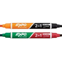 Expo 2-in-1 Dry Erase Markers, Chisel Tip, Assorted, 2/Pack (1944654) Clearance
