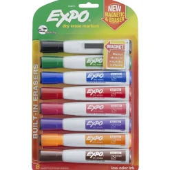 Expo Magnetic Dry Erase Markers, Chisel Tip, Assorted, 8/Pack (1944741) Clearance